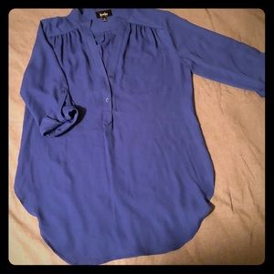 100% polyester never worn royal blue blouse